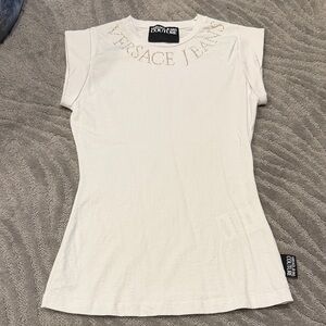Versace Jeans Couture Women's off white Short Sleeve Top